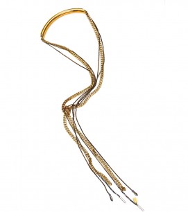 Antique Gold Lariat Necklace