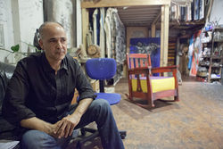M&aacute;ximo Caminero inside his studio at 77th Street and Biscayne Boulevard.