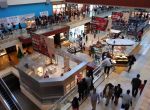 The view from the third floor. The group on the top left was congregating around a rapper who was making an appearance at the mall. (Minh Dam/Chronicle) 
 &nbsp;