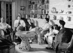Texan Roy Hofheinz (CR) sitting with his family at home.