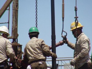 The lead oil and gas regulator in Texas passed new rules for fracking and drilling wells today. (Photo of a Cabot natural gas drill at a fracking site in Pennsylvania.)