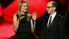 Presenters, actress Cameron Diaz (L) and Twitter CEO Dick Costolo (R)