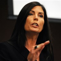  Pennsylvania Attorney General Kathleen Kane speaks in Pittsburgh on Sept. 29. Ms. Kane suffered a concussion in an Oct. 21 car accident.