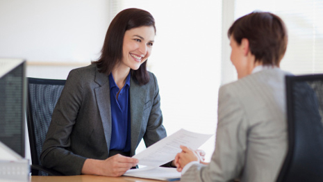 Jobs: Women interviewing someone