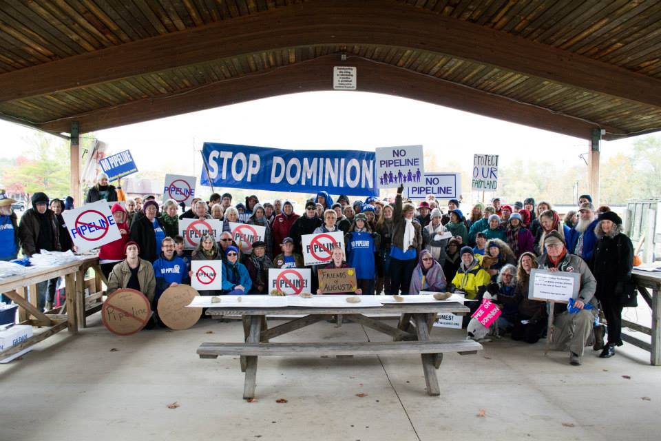 Over 100 concerned Virginians weathered the cold and rallied in Waynesboro on November 1st to stop the Atlantic Coast Pipeline.