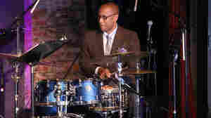 Drummer and composer Otis Brown III performing live earlier this year in New York City.