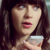Zooey Deschanel appears in an iPhone 4S Siri commercial.