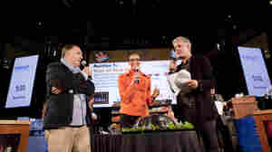 Celebrity chefs (from left) Jose Andres, Carla Hall and Anthony Bourdain rev up the crowd at last year's Capital Food Fight fundraising event for DC Central Kitchen. The nonprofit's fortunes have risen alongside those of its celebrity chef fans.