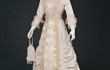 Silk and lace wedding gown, 1874