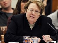 University President Teresa Sullivan speaks during a board of visitors meeting about sexual assault at the University of Virginia on Nov. 25 in Charlottsville.