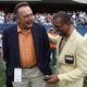 Hall of Fame Chicago Bears Dick Butkus (L) and Gale