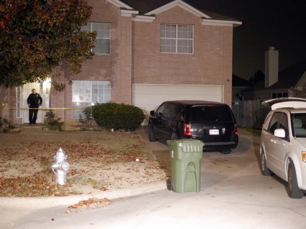 Arlington police were still at the home on Golden View Court hours after the shooting.