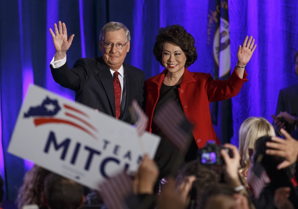 Sen. Mitch McConnell (R-Ky.) saw far more outside spending on his behalf than his Democratic opponent, Alison Lundergan Grimes, did. (AP Photo/J. Scott Applewhite)
