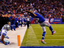 Odell Beckham scores a touchdown in the second quarter (Photo by Al Bello/Getty Images)