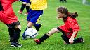 Girl playing football