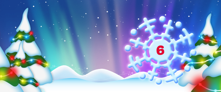 A snowflake on a winter background.