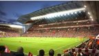 Artist's impression of the new Anfield stadium
