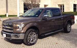 Dallas Cowboys COO had his new 2015 Ford F150, the first in D-FW, personally delivered by dealer Sam Pack Friday at the team's Valley Ranch headquarters.