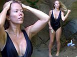 ***EMBARGO NOT TO BE USED BEFORE 21:00, 04 DEC 2014 - EDITORIAL USE ONLY - NO MERCHANDISING***\n Mandatory Credit: Photo by REX (4275140ds)\n Kendra Wilkinson in the shower\n 'I'm A Celebrity...Get Me Out Of Here!' TV Programme, Australia - 04 Dec 2014\n \n
