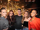 *** MANDATORY BYLINE TO READ: Syco / Thames / Corbis ***
LittleMix arrive at The X Factor studios in London before the weekends live shows.  
Credit: Jenkins/Syco/Thames/Corbis
CORBIS
jjuk_*James W Jenkins*
jjenkins@splashnews.com

Pictured: Simon Cowell, LittleMix
Ref: SPL905607  180713  
Picture by: Jenkins / Syco / Thames / Corbis