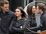 129929, Victoria Justice and Ryan Cooper film a romantic scene for their MTV TV series 'Eye Candy' in Downtown, NYC. New York, New York - Friday December 5, 2014. Photograph: © Jose Perez, PacificCoastNews. Los Angeles Office: +1 310.822.0419 sales@pacificcoastnews.com FEE MUST BE AGREED PRIOR TO USAGE