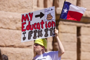 Save Texas Schools rally at the Texas Capitol, Saturday, February 25.