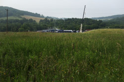 A hydraulic fracturing site works the Marcellus Shale on June 19, 2012, in South Montrose, Pa.