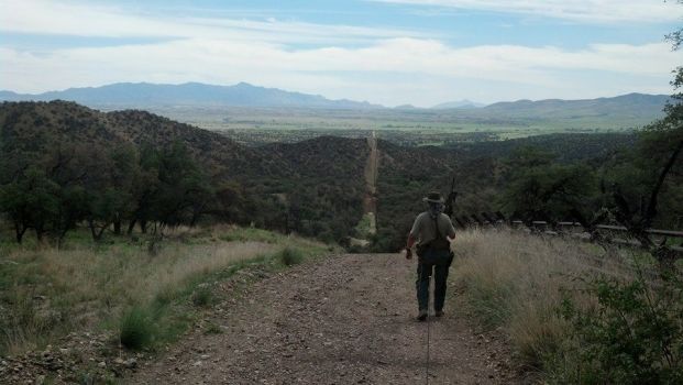 Photos showing dozens of members of the militia groups on the U.S.-Mexico border carrying semi-automatic rifles and wearing masks, camouflage and tactical gear provide one of the first glimpses into the group's activities on the border. Photo: Provided To The San Antonio Express-News