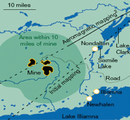 Figure 4. Geophysical locations of Lake Clark fault.