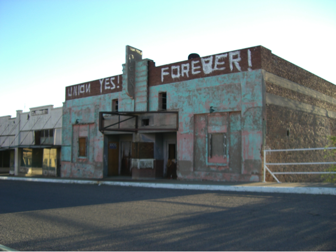What's left of Main Street in Hayden, AZ -- decades after the last mining boom.