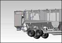 A conceptual example of a baghouse assembly on the  back of a truck. Image credit: NOV Appco