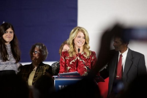 Wendy Davis concedes from her campaign headquarters in Fort Worth. 