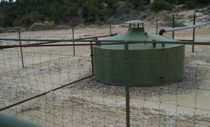 Aboveground tank in San Juan County, NM. Photo credit: San Juan Citizens Alliance.
