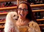 Fashion stylist Tara Brivic, with her dogs Homer and Harper, says she likes to express herself through her clothes.