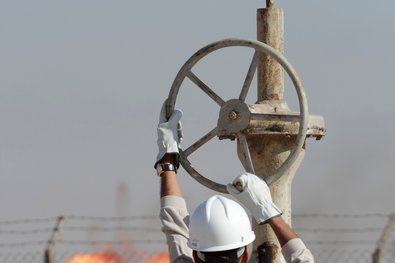 The Rumaila oil field in southern Iraq. Oil prices are down about 35 percent since June 30.