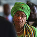 President Ellen Johnson Sirleaf of Liberia in Monrovia in October. She has banned mass gatherings linked to Senate elections.