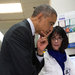 President Obama and Nancy J. Sullivan at the Vaccine Research Center in Maryland on Tuesday.