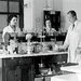 Sonia Cotelle (left) and Marguerite Perey (second from left) at the Curie laboratory in 1930. Each died from radiation exposure.