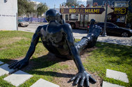 The Miami Design District is intended to be a neighborhood filled with high-end stores, restaurants, art galleries and a boutique hotel. ‘‘The Bigfoot,’’ a sculpture by Idan Zareski, already is on display.