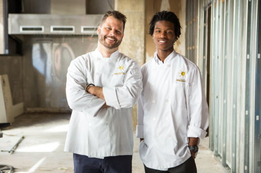 Chef Chad Houser and intern Adolph Martin
