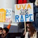 A protest outside a fraternity house at the University of Virginia last month. All fraternity activities on campus have been suspended until January after a Rolling Stone article that described a pattern of sexual assaults.