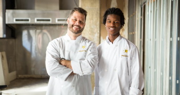 Chef Chad Houser and intern Adolph Martin