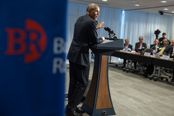 President Obama Speaks at Business Roundtable in Washington, DC (2014)