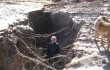 Eleanor Fairchild stands inside the new gulley in her land — courtesy of the Keystone XL pipeline. Kathy Da Silva