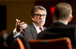 Gov. Rick Perry at the final keynote of TribFest on Sunday, Sept. 21, 2014.