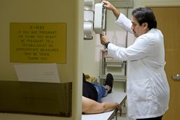 Dr. Javier Saenz, who has a medical practice in the Rio Grande Valley town of La Joya, prepared his clinic’s X-ray machine in 2012.