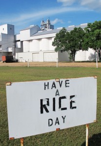 The Kallina rice dryer just north of Garwood