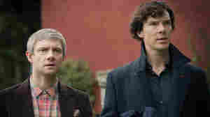 Benedict Cumberbatch, right, and Martin Freeman star as Sherlock Holmes and John Watson on the BBC's crime drama Sherlock.
