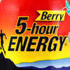 A bottle of 5-Hour Energy drink.