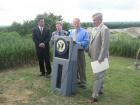 Rep. Israel announces funding for photovoltaic solar panels at the Islip landfill with Supervisor Phil Nolan, Councilman John Edwards and Dir. of Environmental Control Chris Andrade. 7/2/08